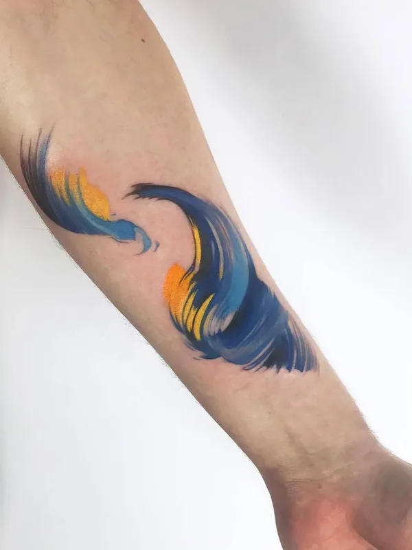 color abstract tattoo on forearm #25866 | Tattoo Artist Amanda Wachob