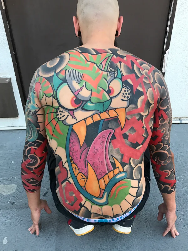 male color japanese Tatuagem em full back #26269 | Tatuador Davee Blows