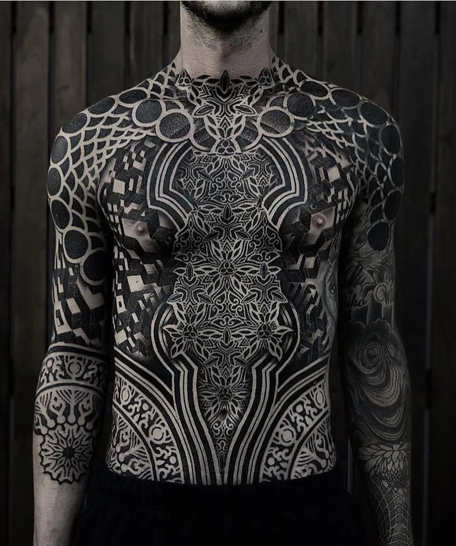 Tattoo artist Charly Saconi, black Authors ornamental tattoo | Buenos Aires, Argentina