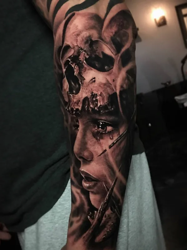 black and grey realism Tatuagem em full sleeve #25563 | Tatuador Danny Lepore