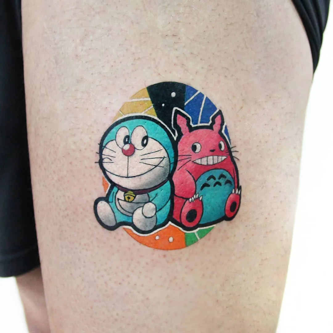 Tatuador Polyc SJ / 상진, estilo de tatuagem polygon de autores, color. Tatuagem gráfica, abstração, surrealista, cartoon | Coreia 