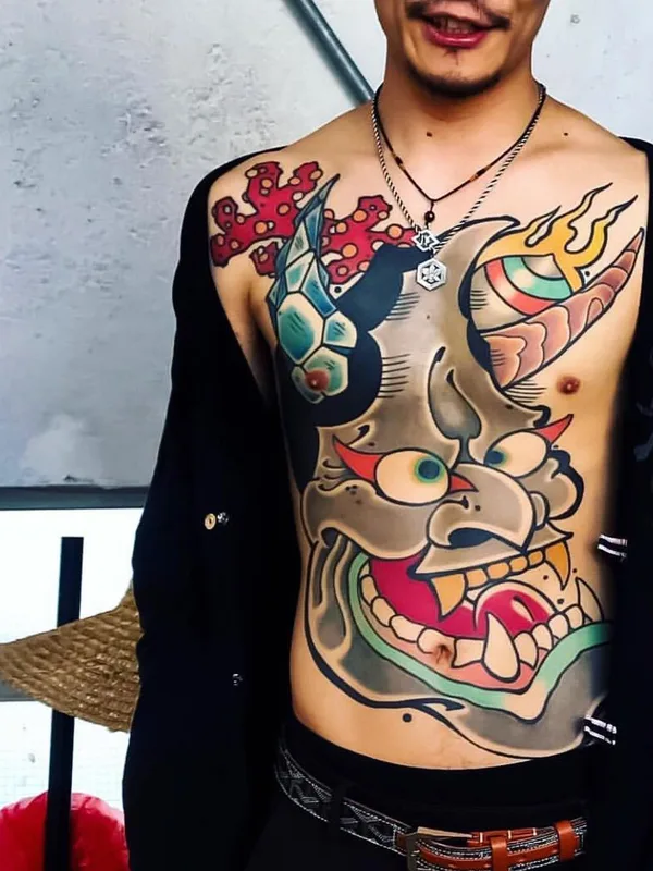 male color japanese Tatuagem em chest #26271 | Tatuador Davee Blows