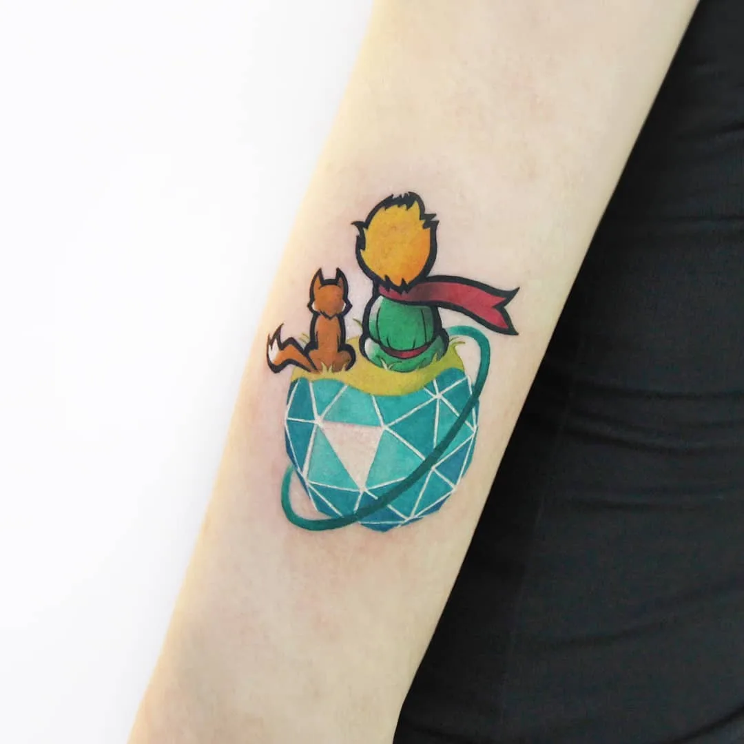 Tatuador Polyc SJ / 상진, estilo de tatuagem polygon de autores, color. Tatuagem gráfica, abstração, surrealista, cartoon | Coreia 