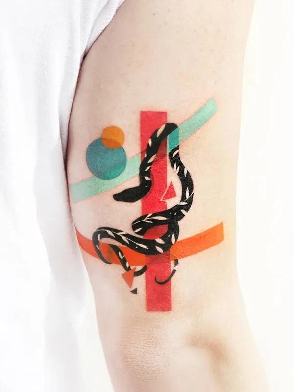 color abstract 纹身 在 forearm #25811 | 纹身师 Polyc SJ / 상진