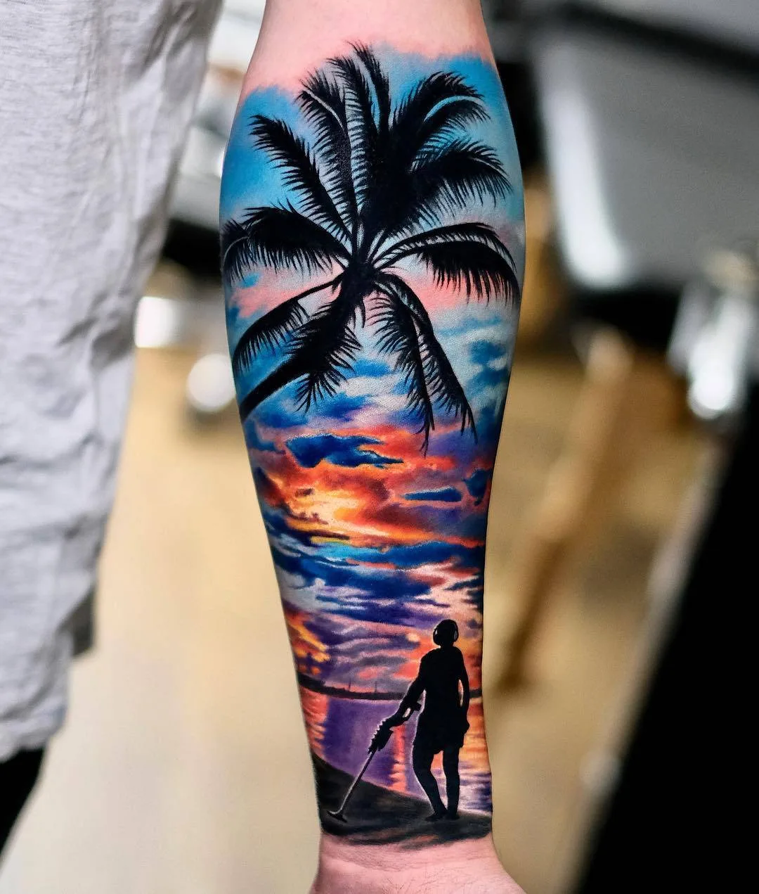 Tatuador Volkan Demirci, estilo do autor color surrealista retrato de tatuagem | Ushuaia Tattoo Londres