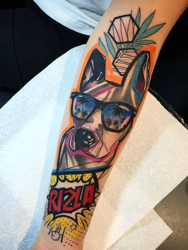 color illustrative tattoo on forearm #26109 | Tattoo Artist Tom Petucco
