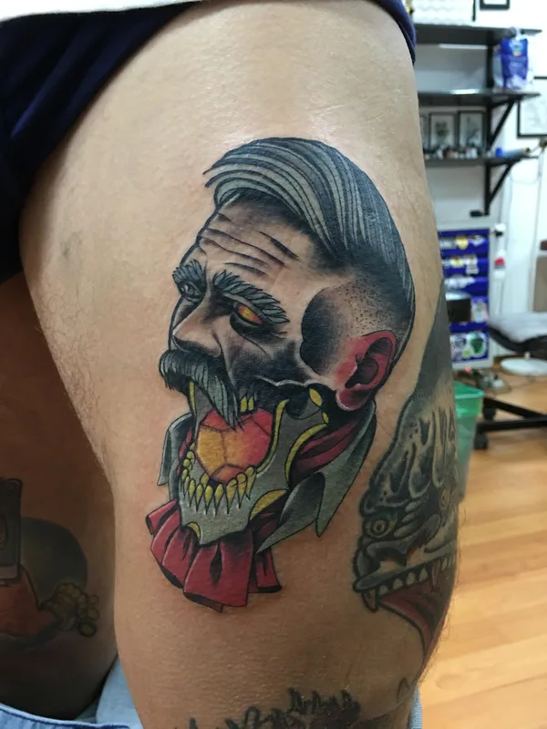 color neo traditional tatuaje en thigh #25961 | Tatuador Рост Won Tu