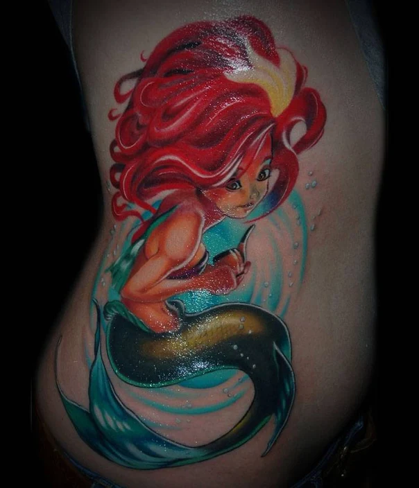 Иллюстративная Mermaid tattoo на Side