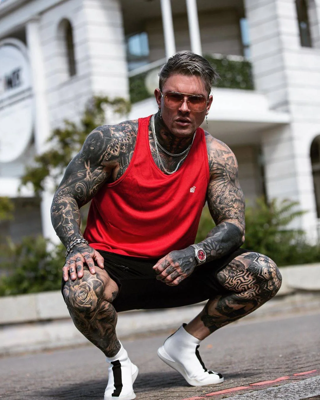 Tattooed model Andrew England, guy with tattoo | United Kingdom