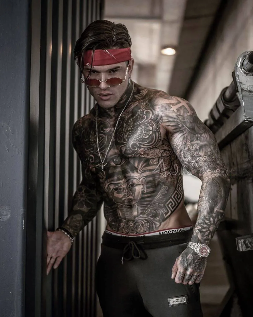 Tattooed model Andrew England, guy with tattoo | United Kingdom