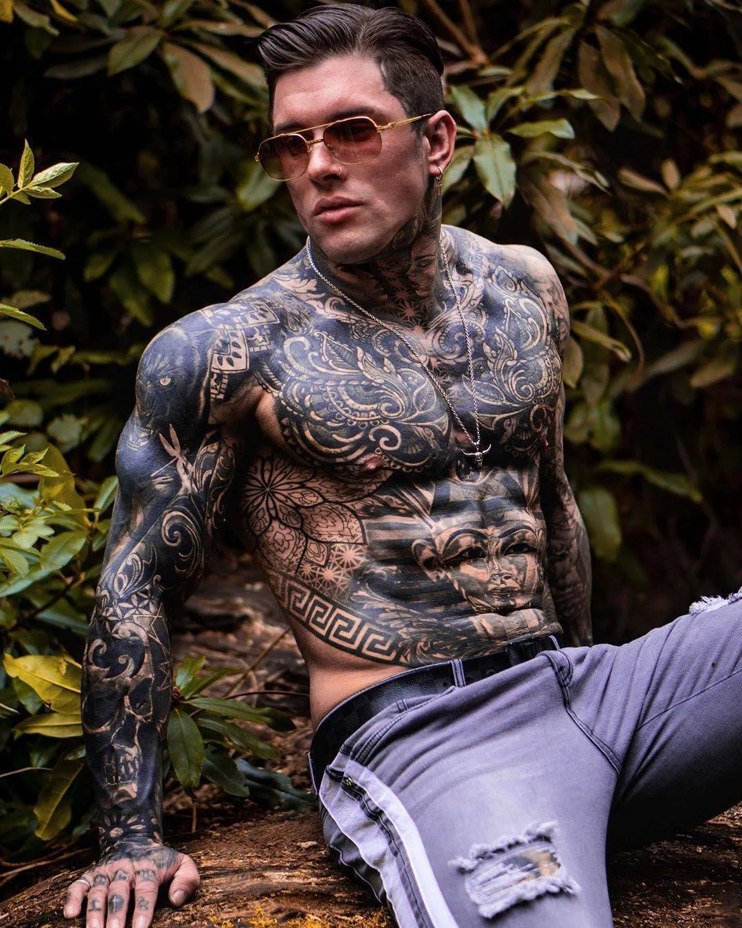 Tattooed model Andrew England, guy with tattoo | United Kingdom