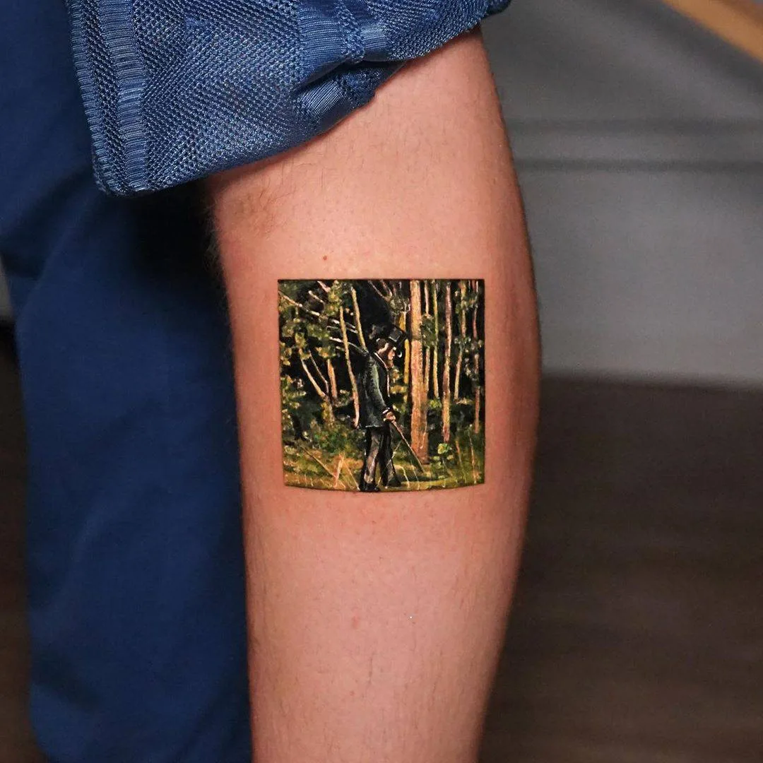 Tatuatore Ksu Arrow, tatuaggio realistico minimalista a colori | Mosca, Russia