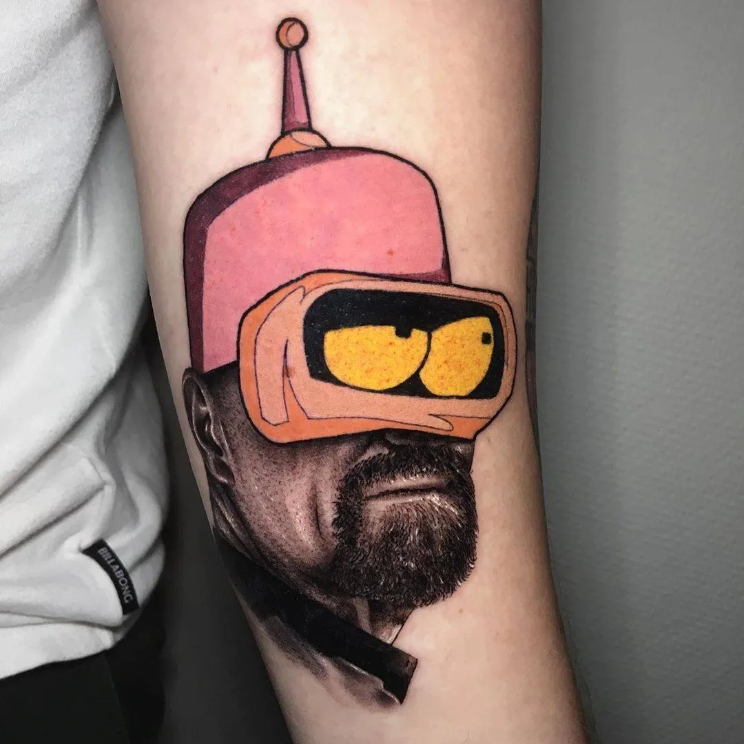 Tatuatore Mat Rule, tatuaggio a colori con tecnica New School + realismo nero e grigio | Parigi, Francia