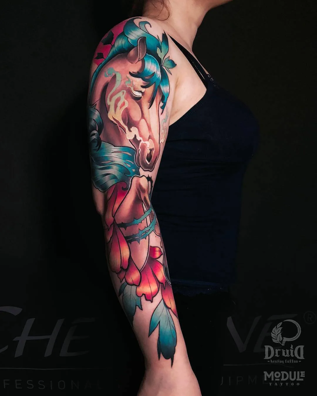 Tattoo artist Tatyana Tkachenko, color Neotraditional tattoo, Module Tattoo Studio | Tomsk, Russia