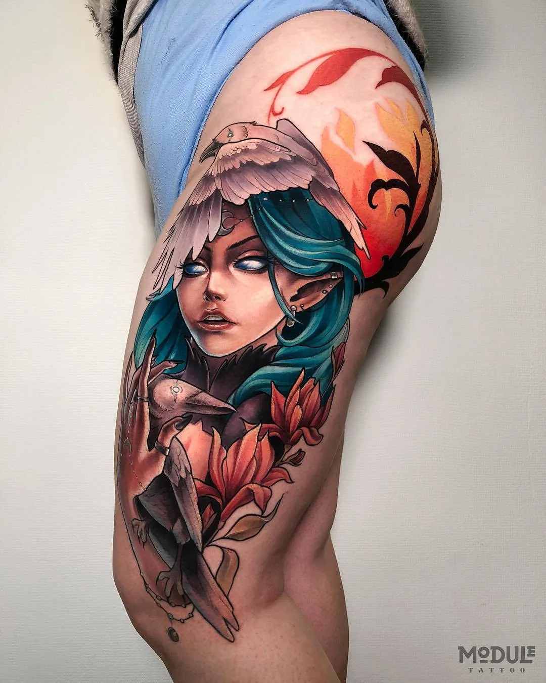 Tattoo artist Tatyana Tkachenko, color Neotraditional tattoo, Module Tattoo Studio | Tomsk, Russia