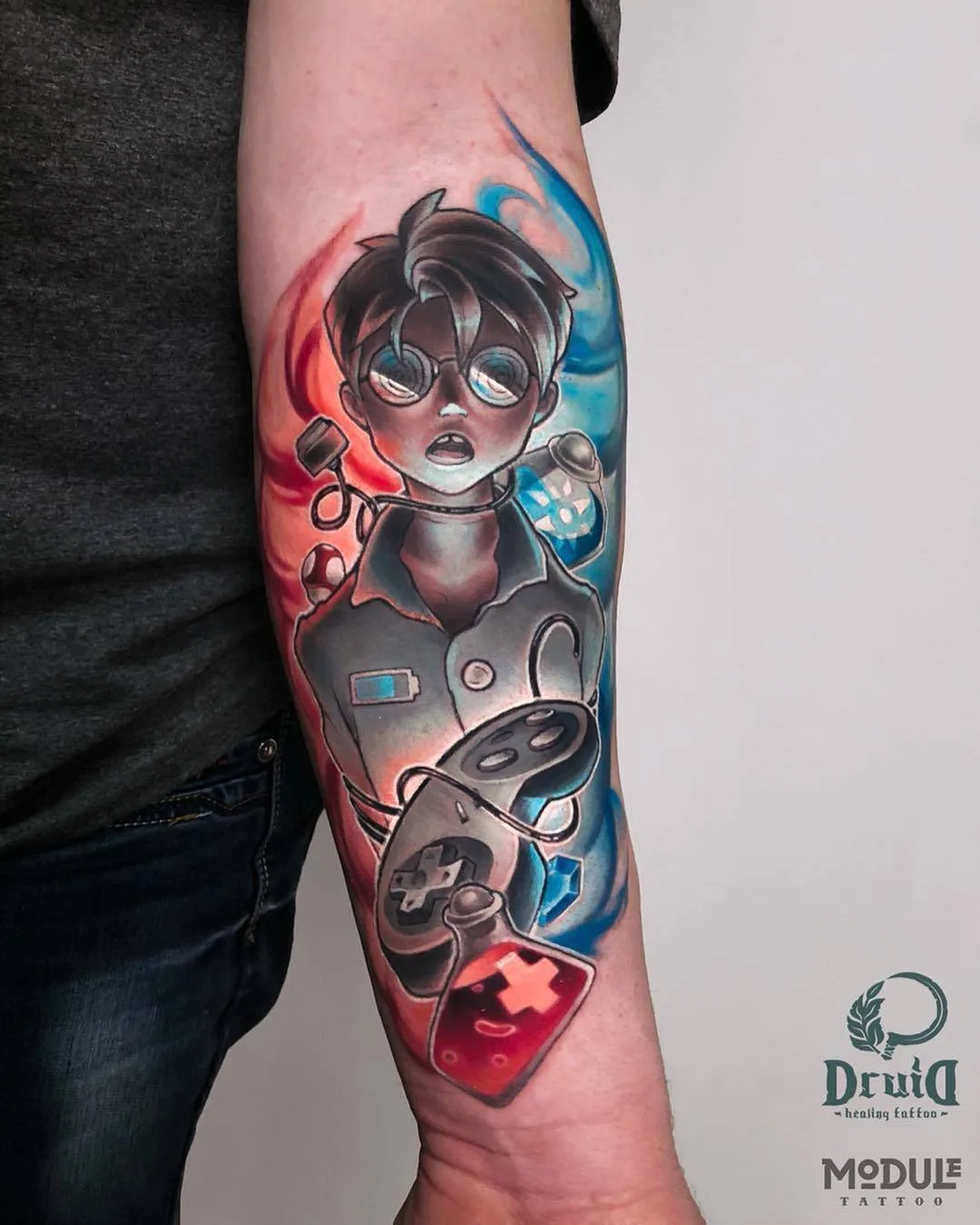 Tattoo artist Tatyana Tkachenko, color Neotraditional tattoo, Module Tattoo Studio | Tomsk, Russia