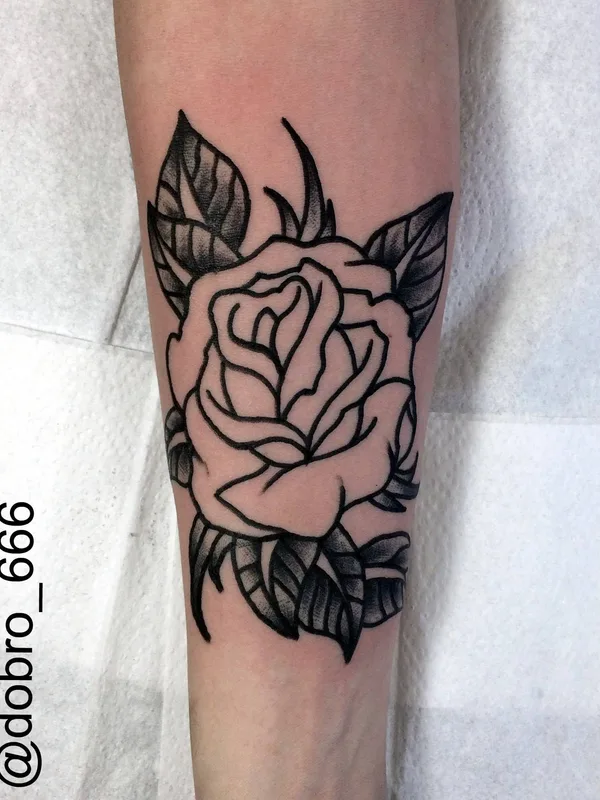 black and grey traditional tattoo on forearm #32991 | Tattoo Artist Костя Добро