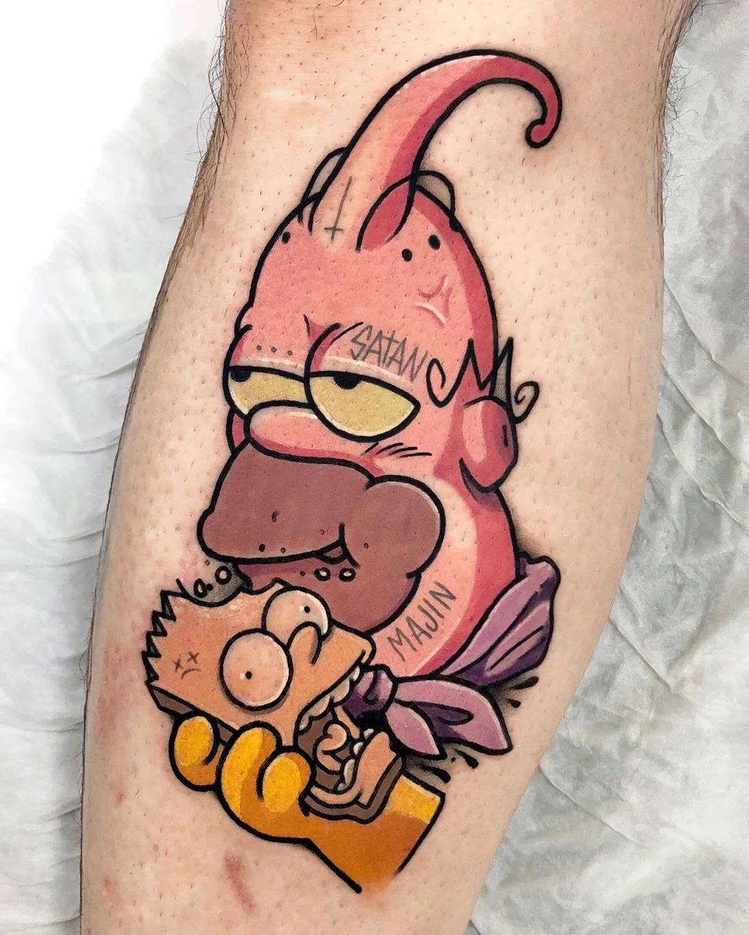 Tattoo artist Josep Canti, color Neo traditional the Simpsons tattoo | Barcelona, Spain