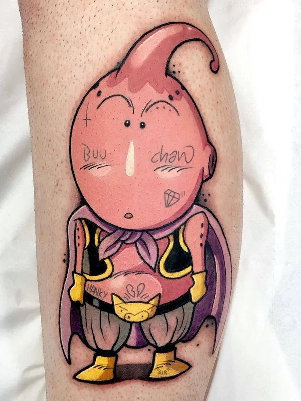 color anime tattoo on calf #33612 | Tattoo Artist Josep Canti