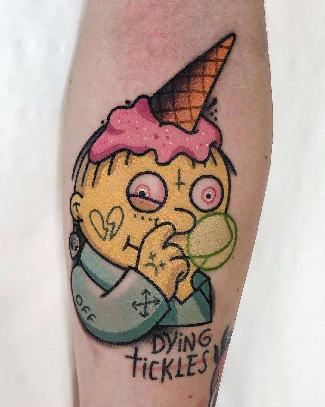 Tattoo artist Josep Canti, color Neo traditional the Simpsons tattoo | Barcelona, Spain 