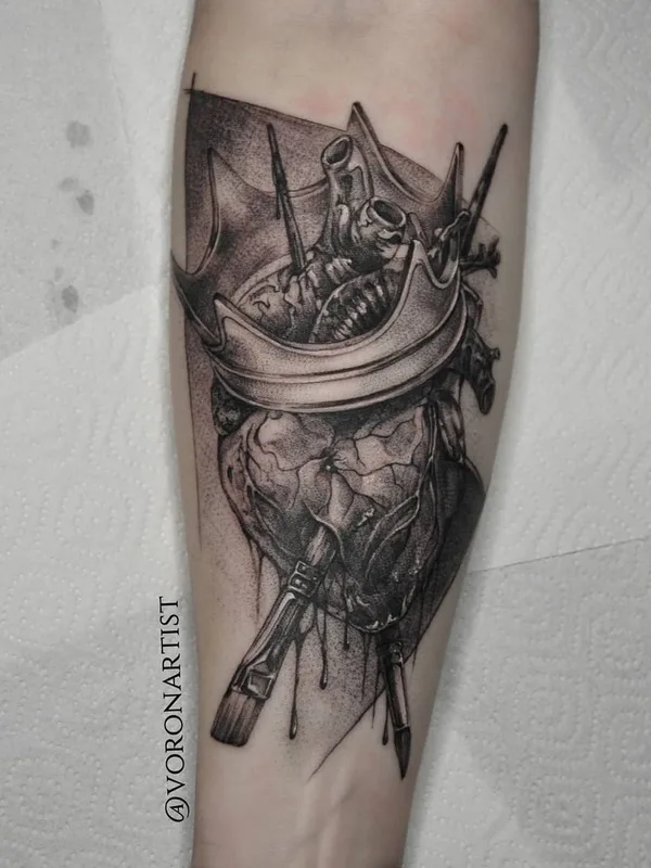 black and grey black and grey Tatuagem em forearm #37885 | Tatuador Павел Ворон