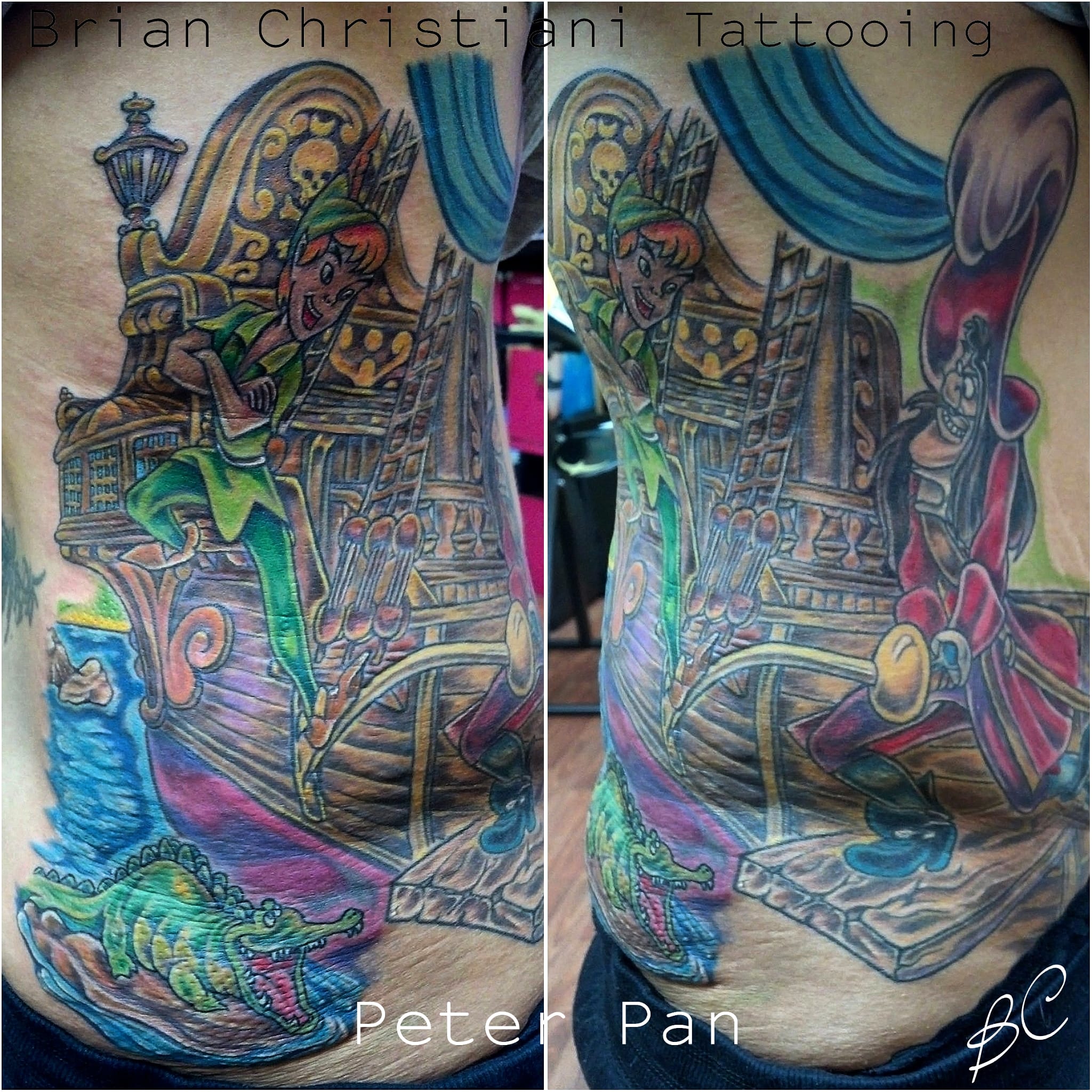 peter pan tattoo sleeve