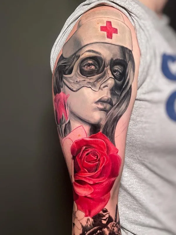 color realism tatuaje en full sleeve #42971 | Tatuador Reese Hilburn