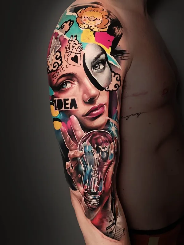 color realism Tatuaggio su full sleeve #43021 | Tatuatore Carolina Caos Avalle