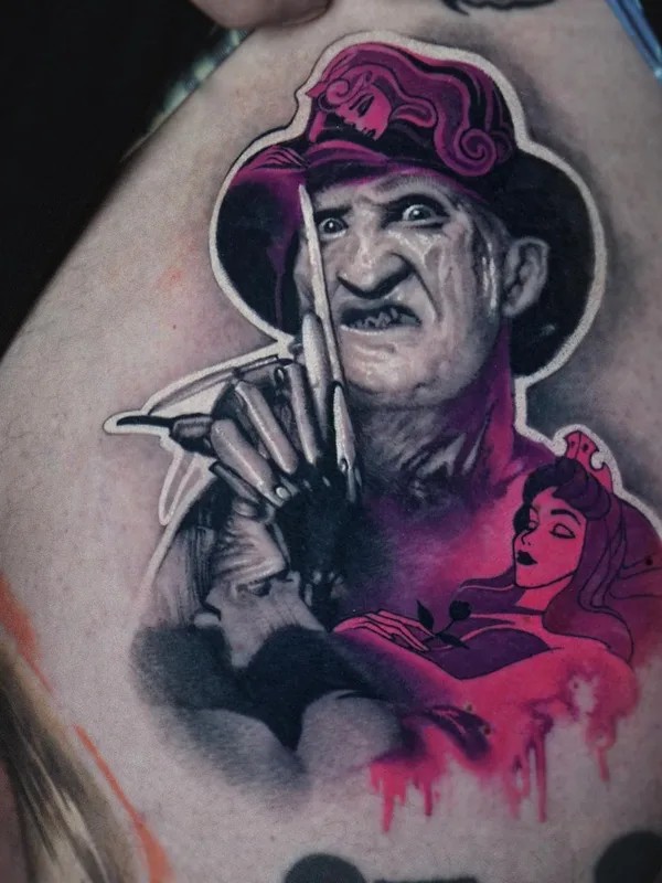men color illustrative, realism Tatuagem em shoulder #43034 | Tatuador Сергей Шанько