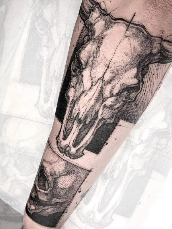 black and grey sketch tatuaje en forearm #43052 | Tatuador Виталий Яковлев