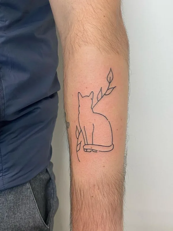 black linework tattoo on forearm #43201 | Tattoo Artist Curt Montgomery