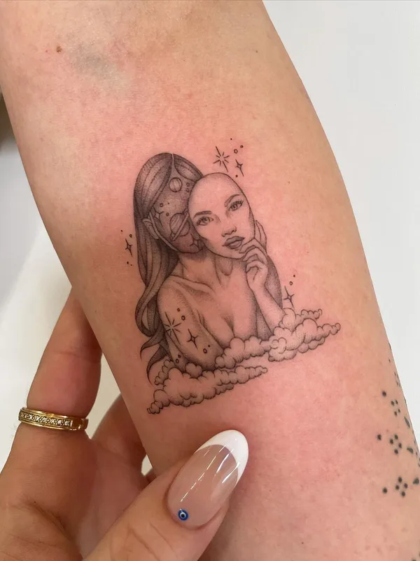 female black and grey fineline tatuaje en forearm #43217 | Tatuador Jojo