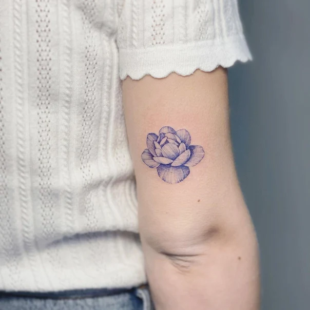Linework Flower tattoo on Forearm