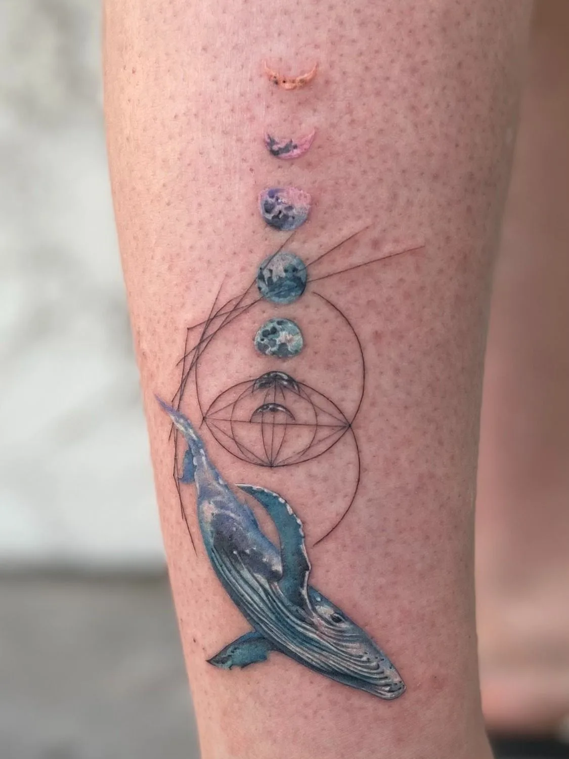 Chinese style tattoo by Jingxi Gu