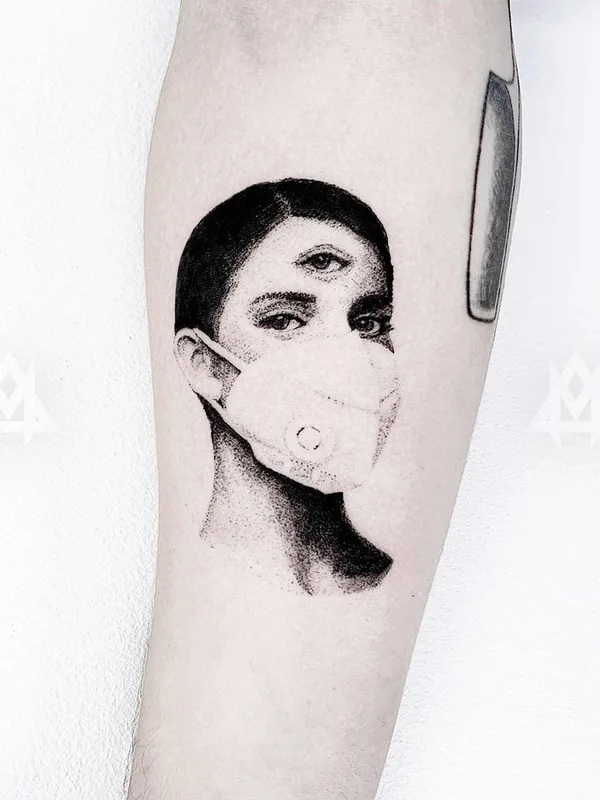 black and grey blackwork татуировка на forearm #43306 | Тату мастер Дмитрий Маринченков