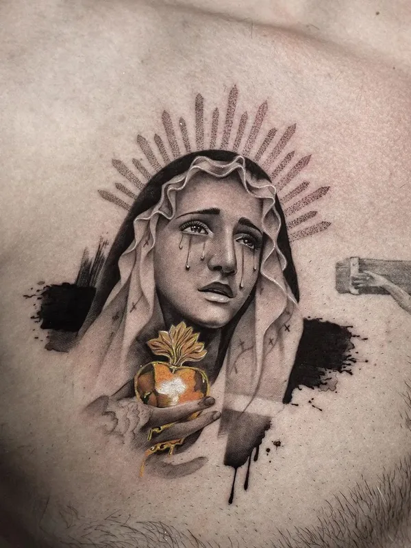 color realism Tatuagem em chest #43442 | Tatuador Fekete Dorina