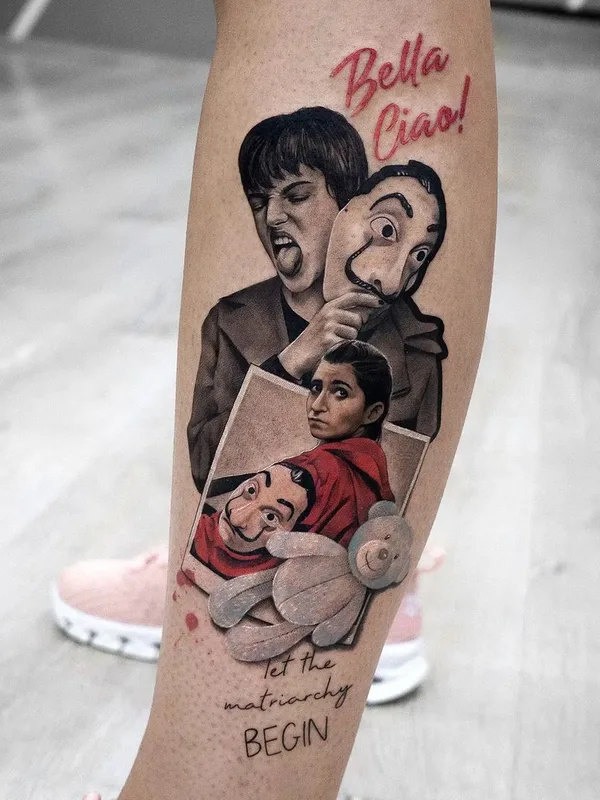 color realism Tatuagem em calf #43436 | Tatuador Fekete Dorina