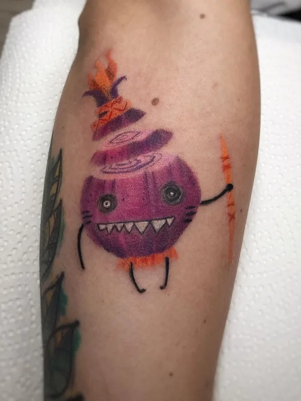 color cartoon tattoo auf forearm #43473 | Tätowierer Joanna Kru