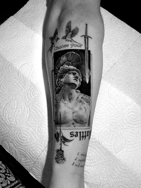 black and grey realism Tatuaggio su forearm #43564 | Tatuatore Niv Buskila