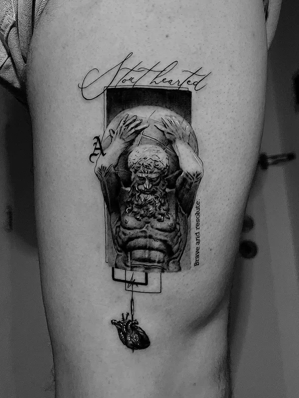 black and grey black and grey Tatuaggio su thigh #43575 | Tatuatore Niv Buskila