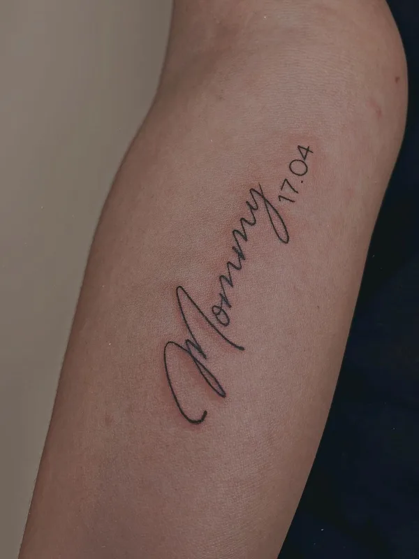 black calligraphy татуировка на forearm #59421 | Тату мастер Сабина Алиева