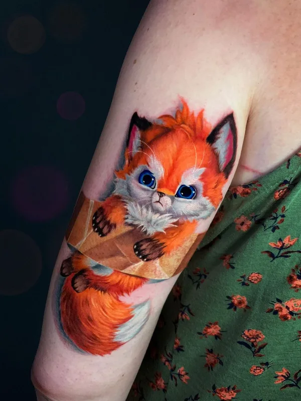 female color illustrative татуировка на upper arm #59462 | Тату мастер Артур Мамлиев