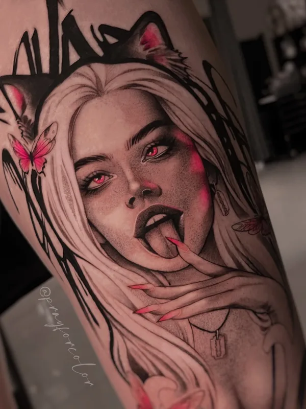 female color realism татуировка на forearm #59482 | Тату мастер Lina Limbo