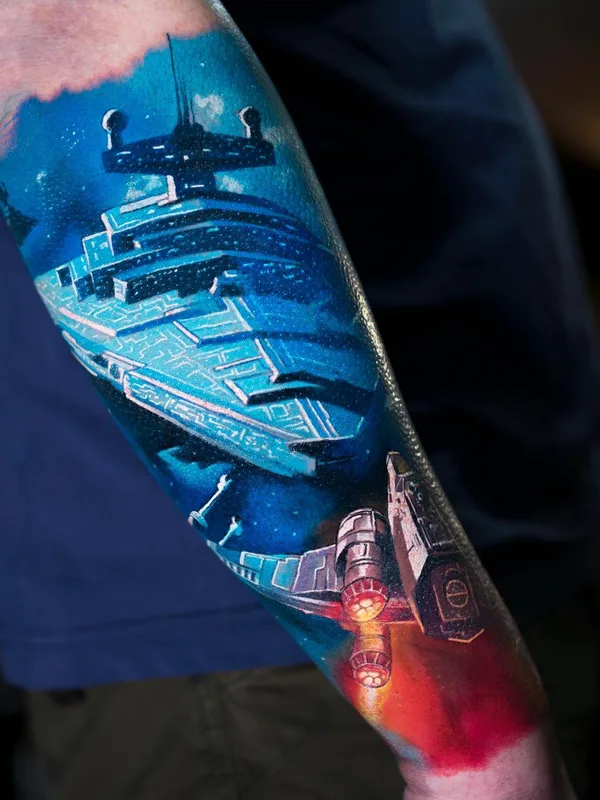 color realism tatouage sur full sleeve #59574 | Artiste tatoueur Jack Galan Art