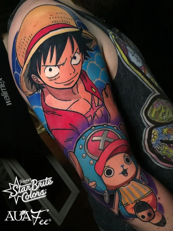 color anime татуировка на full sleeve #59597 | Тату мастер Csabi Kiss