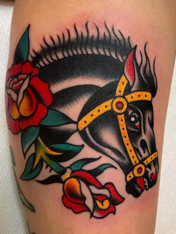 color traditional tattoo on forearm #59824 | Tattoo Artist REMPE TATTOO