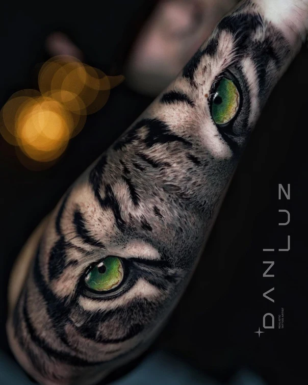 Realism Tiger tattoo on Forearm