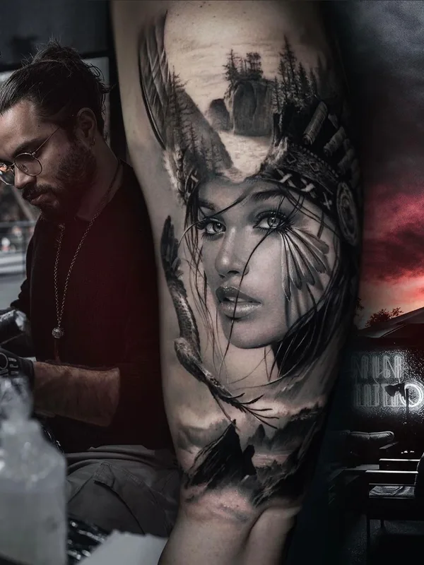 female black and grey realism tatuaje en forearm #59862 | Tatuador Daniel Luzardo