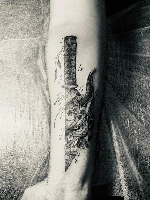 black and grey japanese татуировка на forearm #59967 | Тату мастер Лидия Гаранская/ Garanskaya_tattoo