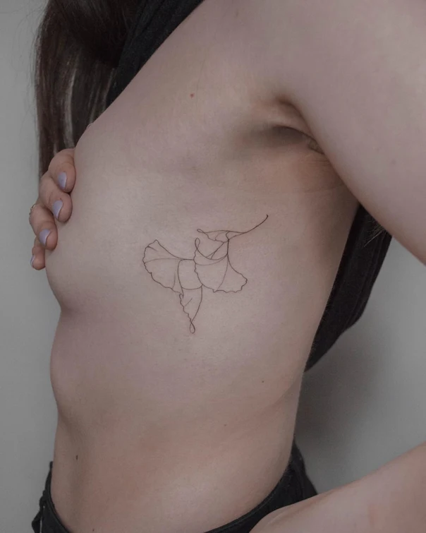 Tribal Leaf tattoo on Back